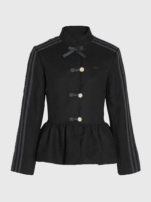 RECREATED Adidas Chinese New Year 2026 peplum jacket in black with a structured, modern silhouette