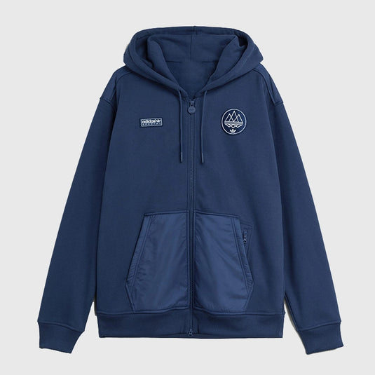 Stylish 2025 Adidas Spzl Wilpshire Zip Up Hoodie in navy blue for a versatile, comfortable streetwear look.