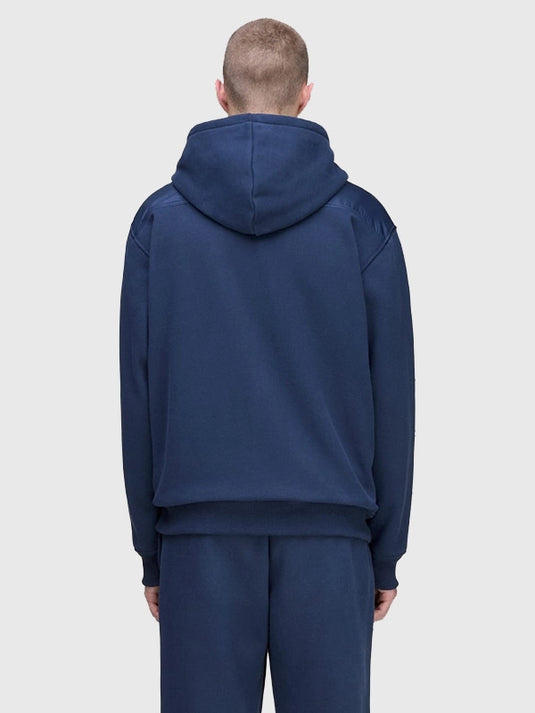 2025 Adidas Spzl Wilpshire Zip Up Hoodie in navy blue featuring classic sportswear styling and premium comfort.