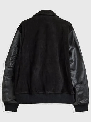 RECREATED Y-3 x Mercedes 2026 Adidas Black Leather Racing Jacket designed with a structured fit and modern performance-driven styling