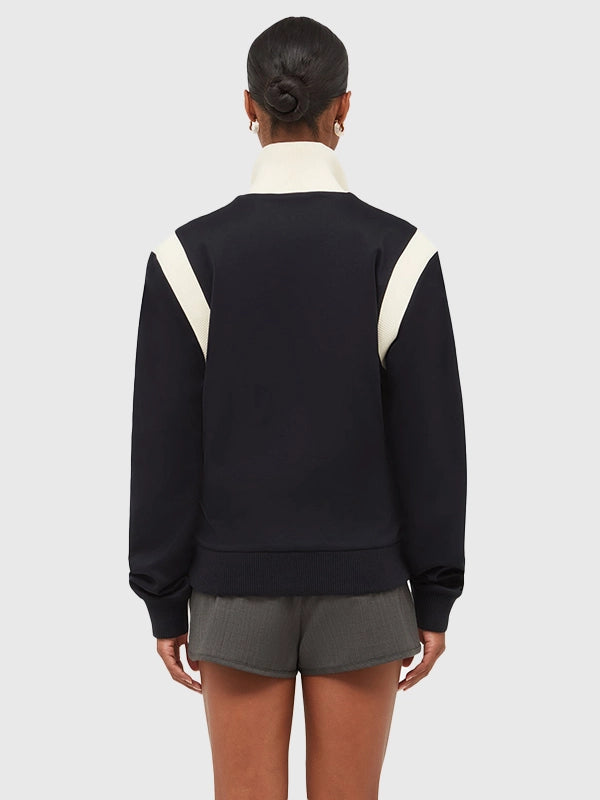 Black Adidas x Wales Bonner 2025 track jacket recreation with contrast stripes and premium athletic finish.