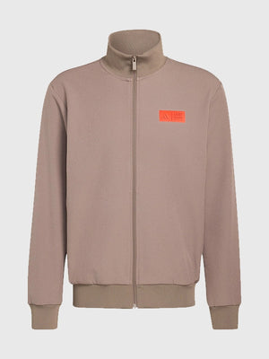 Recreated Adidas x Audi Revolut F1 Team Elevated full-zip track jacket in brown with sleek athletic silhouette and refined detailing