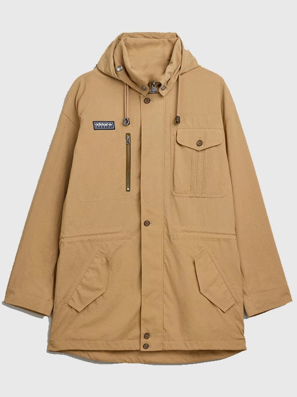 Adidas 2026 Longridge SPZL Hooded Parka Jacket featuring durable outer shell and refined heritage-inspired design detailing