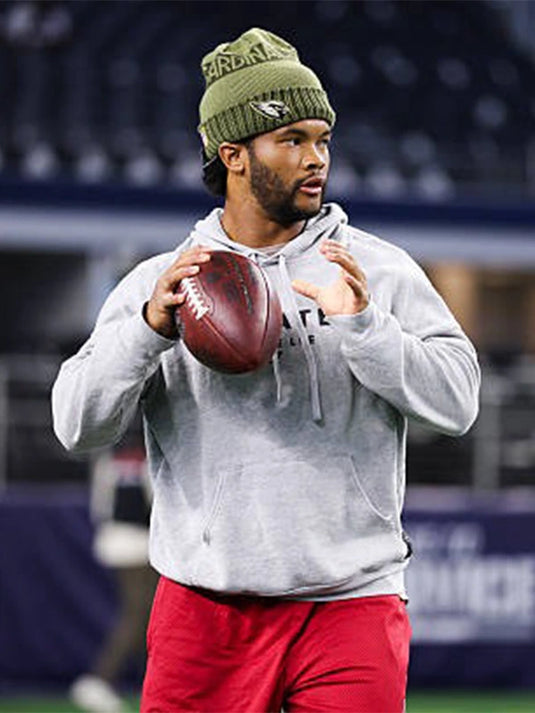 Kyler Murray 2025 Arizona Cardinals Be Water Bruce Lee grey hoodie featuring motivational graphic design.