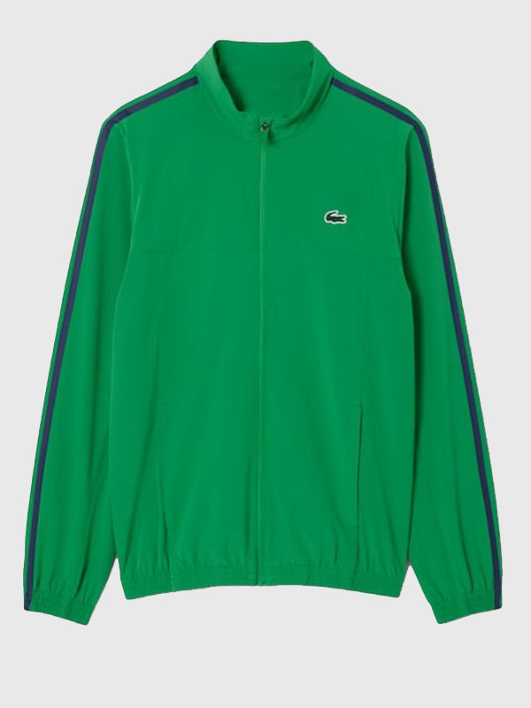 RECREATED Australian Open 2026 Final Novak Djokovic green Lacoste full-zip track jacket ideal for streetwear