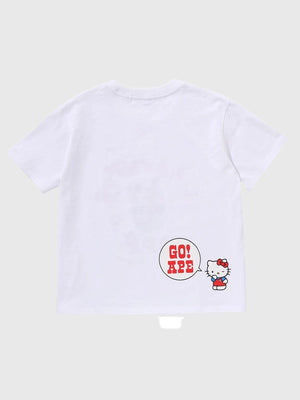 Recreated 2026 A Bathing Ape Hello Kitty College white tee combining breathable comfort and modern streetwear appeal