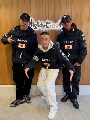 Recreated BEAMS x Polo Ralph Lauren Japan navy pullover anorak jacket with classic hooded outerwear design