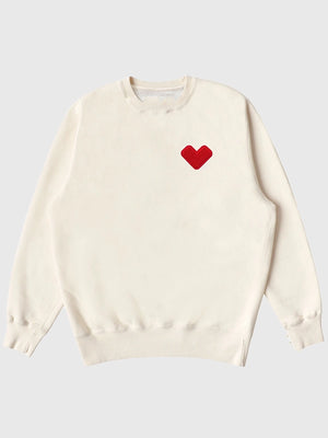 Recreated unisex Province of Canada crewneck in beige, designed with plush fleece fabric and ribbed neckline details.