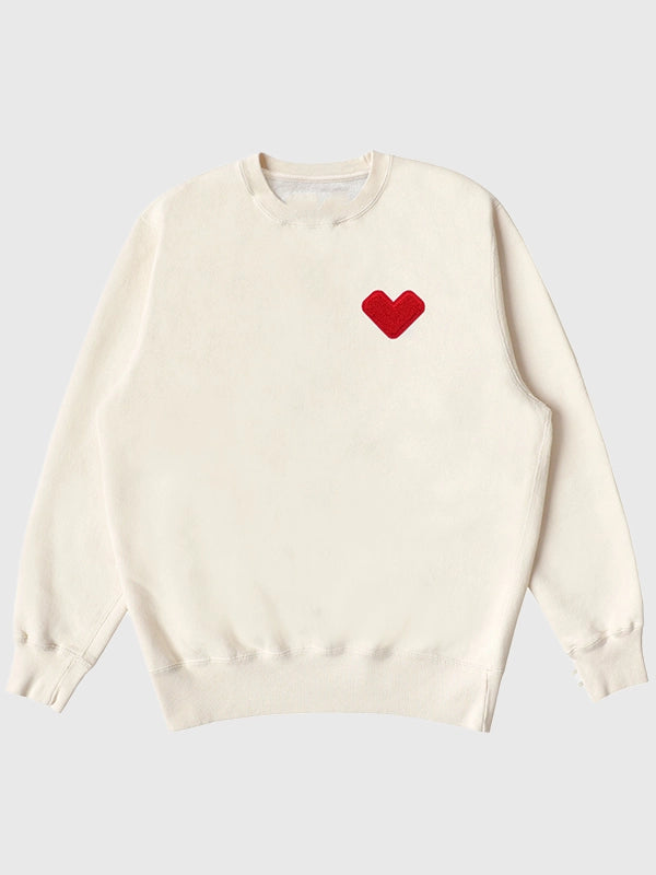 Recreated unisex Province of Canada crewneck in beige, designed with plush fleece fabric and ribbed neckline details.