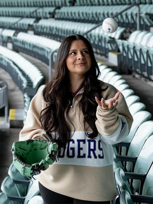Women’s Night Los Angeles Dodgers Quarter Zip Sweatshirt with UCLA Health detailing and versatile everyday wear appeal