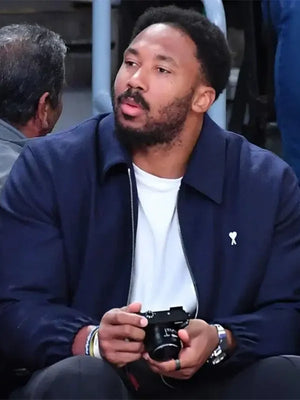 RECREATED Los Angeles Lakers Game Myles Garrett Blue Jacket designed with a modern athletic profile and striking team-inspired colorway