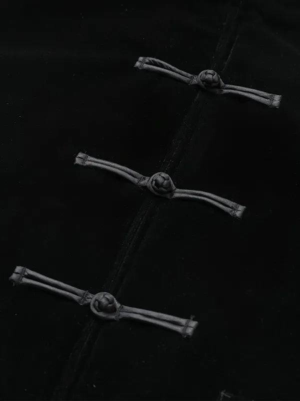 Recreated CLOT black velvet jacket combining classic tailoring with elevated street fashion aesthetic