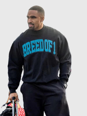 Breed of 1 crewneck sweatshirt recreated from Jalen Hurts inspired look with clean, understated design