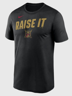 Black Pittsburgh Pirates Nike 2026 City Connect Dri-FIT t-shirt recreated with moisture-wicking material and modern athletic design