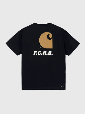 F.C. Real Bristol Carhartt WIP 2026 black short sleeve t-shirt recreated with chest pocket and understated design