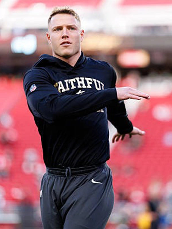 RECREATED 49ers pullover hoodie T-shirt in black combining sideline-inspired design and everyday wearability
