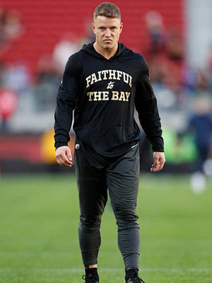 San Francisco 49ers inspired Rivalries sideline hoodie T-shirt in black with a lightweight feel