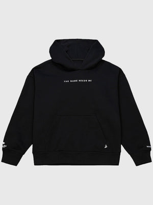 Black Super Bowl LX 2026 hoodie recreated under the Roc Nation x Paper Planes collaboration with premium fleece construction and detailed artwork.