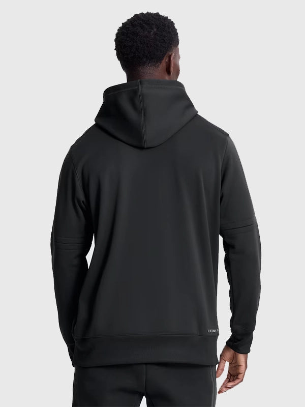 Pittsburgh Pirates Nike Therma-FIT hoodie recreated in black with comfortable fit and versatile everyday wear appeal
