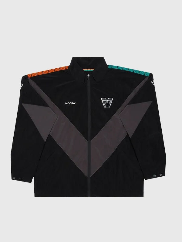 Recreated Venezia 25/26 Nike Nocta black track jacket crafted with lightweight fabric and modern athletic look