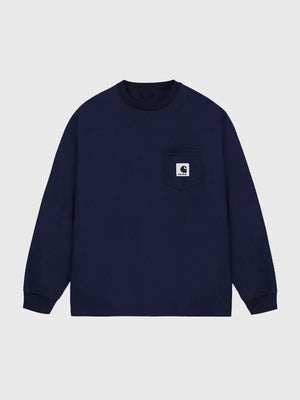 Recreated F.C. Real Bristol x Carhartt WIP 2026 blue pocket short sleeve t-shirt unisex with clean graphic detailing and soft texture