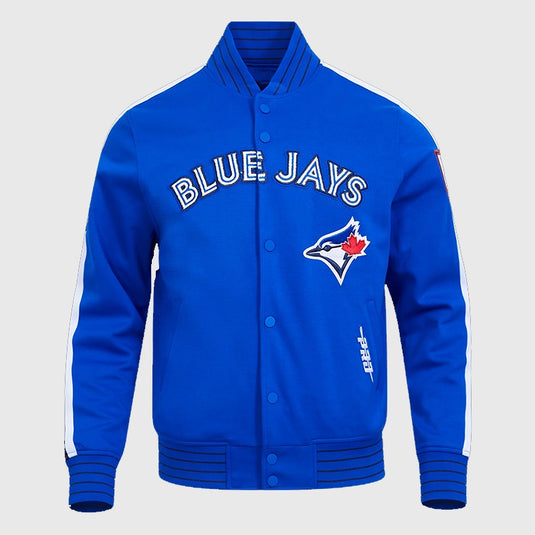 Toronto Blue Jays blue Logo Pro Game Day jacket made with premium double knit fabric.