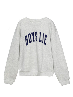 RECREATED Grey Summer House Season 10 Amanda Batula Fleece Crewneck Sweatshirt showcasing a clean silhouette with soft interior fleece comfort