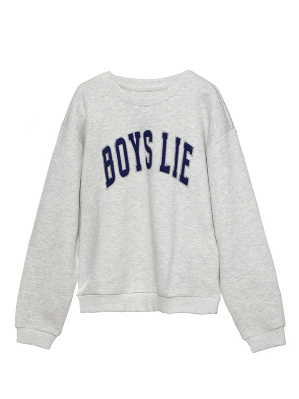 RECREATED Grey Summer House Season 10 Amanda Batula Fleece Crewneck Sweatshirt showcasing a clean silhouette with soft interior fleece comfort
