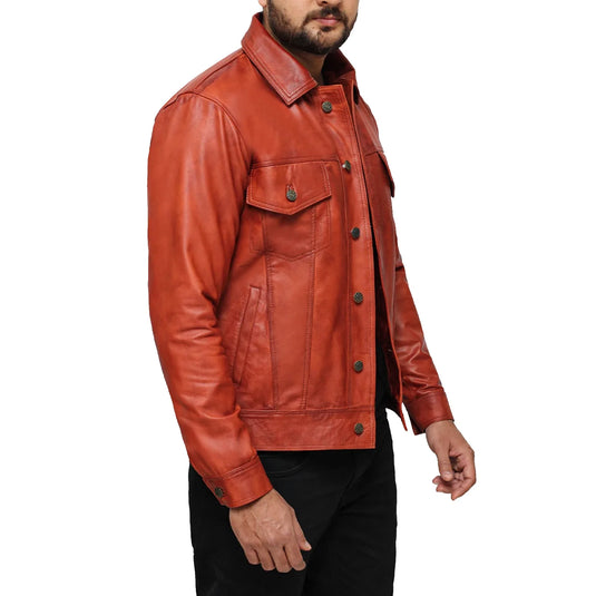 William Brown Trucker Leather Jacket