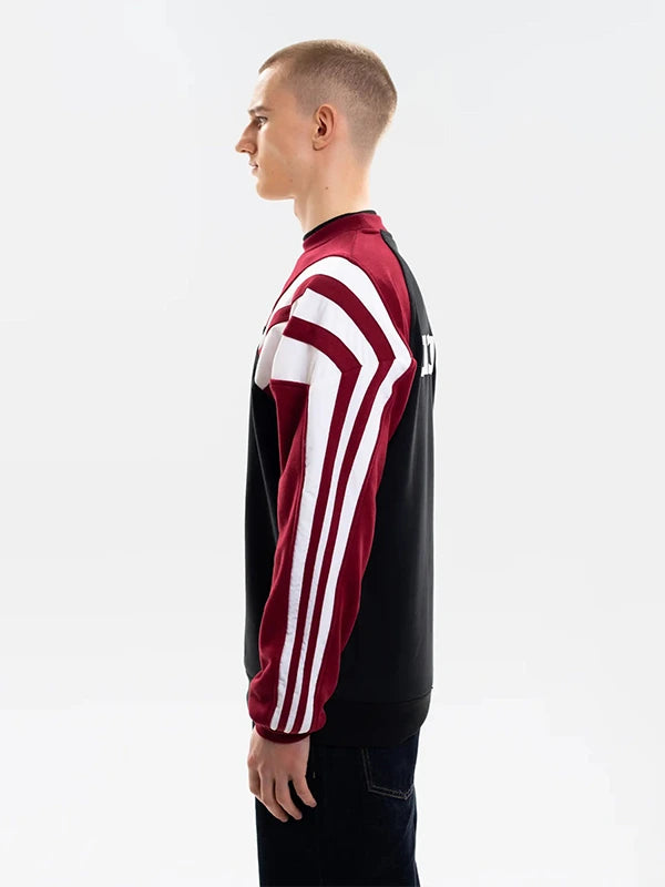 Retro-style fleece sweatshirt recreated from Adidas x Newcastle United 1995/96 football season