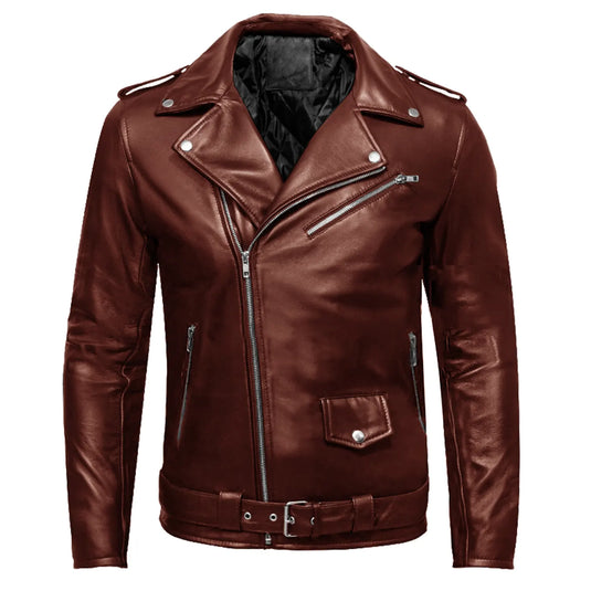 Bruce Light Brown Sheepskin Leather Jacket