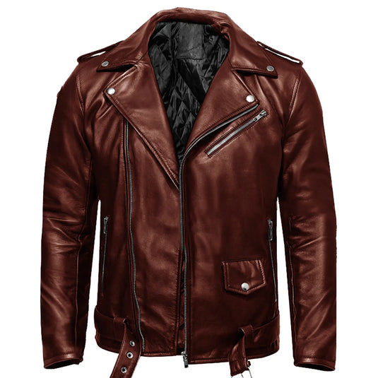 Bruce Light Brown Sheepskin Leather Jacket