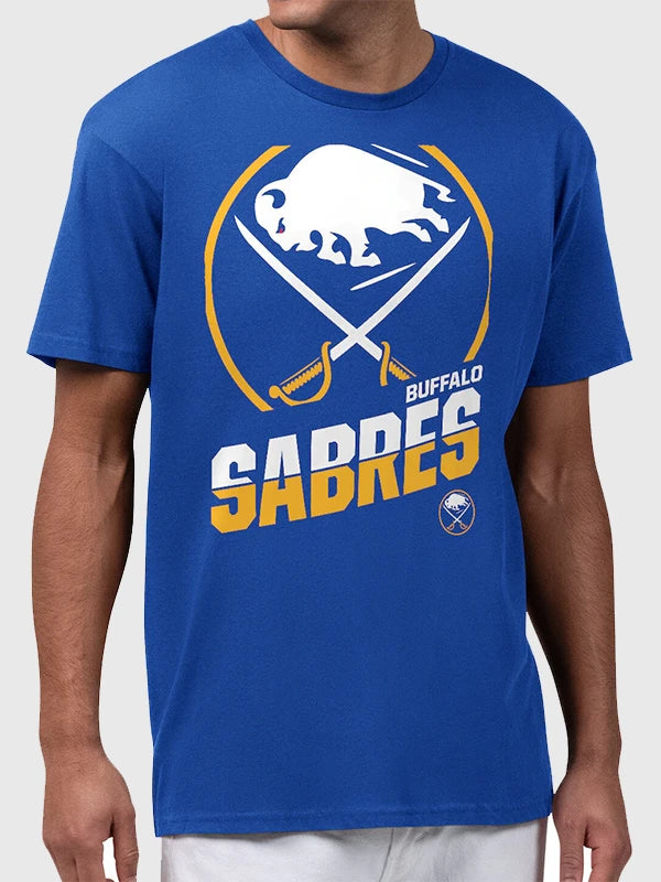 Buffalo Sabres Starter Logo Zoom T-Shirt featuring bold front graphic print and soft cotton jersey construction