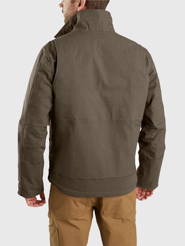 RECREATED Carhartt Full Swing Steel hooded jacket in olive green with durable workwear styling