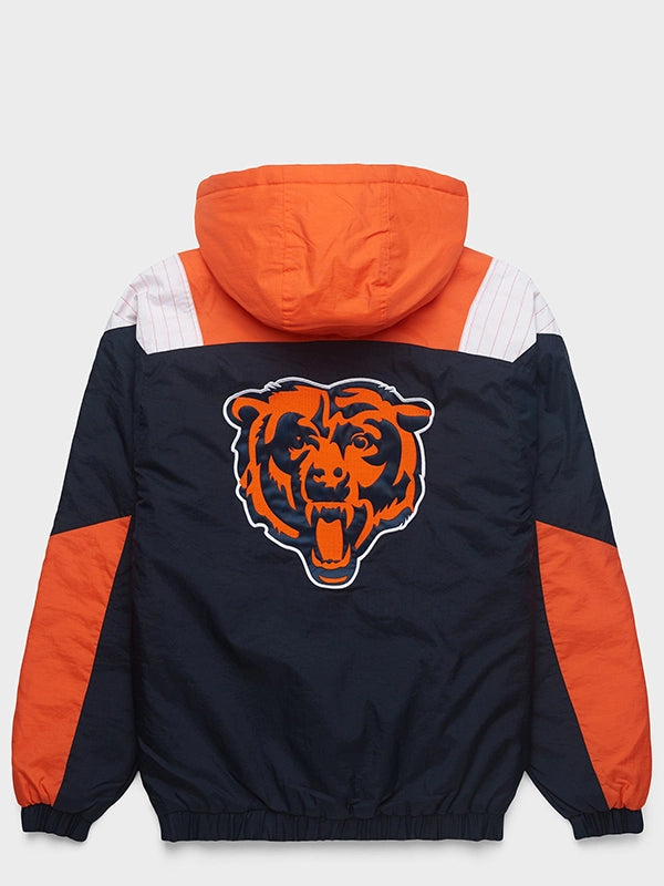 Pullover jacket recreated from Homage x Starter Chicago Bears collection with cozy, lightweight construction