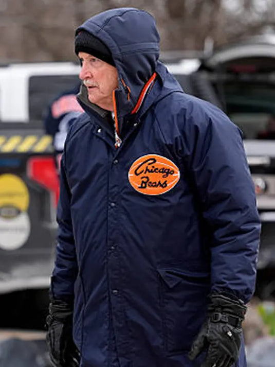 RECREATED navy hooded jacket coat inspired by George McCaskey during the 2025 playoffs