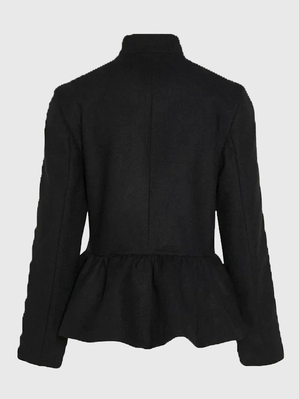 Black RECREATED Adidas Chinese New Year 2026 peplum jacket designed with contemporary outerwear styling