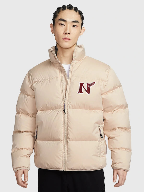 Nike Club China 2026 Year of the Horse limited edition parachute puffer full-zip jacket in light beige with insulated warmth