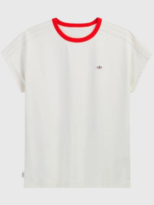 White RECREATED Adidas CLOT Edison Chen dolman t-shirt featuring clean minimalist styling