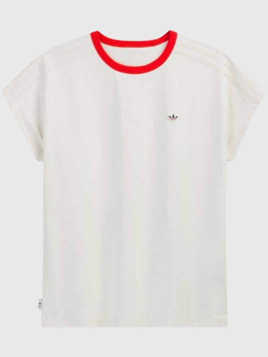White RECREATED Adidas CLOT Edison Chen dolman t-shirt featuring clean minimalist styling