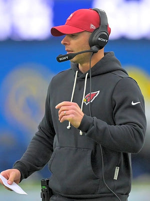 Arizona Cardinals Coach Jonathan Gannon inspired 2025 sideline pullover hoodie in black