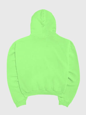 Justin Bieber Coachella 2026 statement hoodie recreated in green with comfortable fit and standout printed design