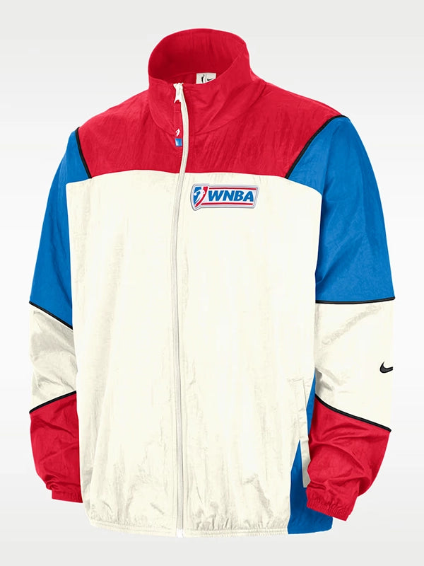 Recreated WNBA x Nike Legends basketball full-zip lightweight track jacket with sleek athletic design and clean branding