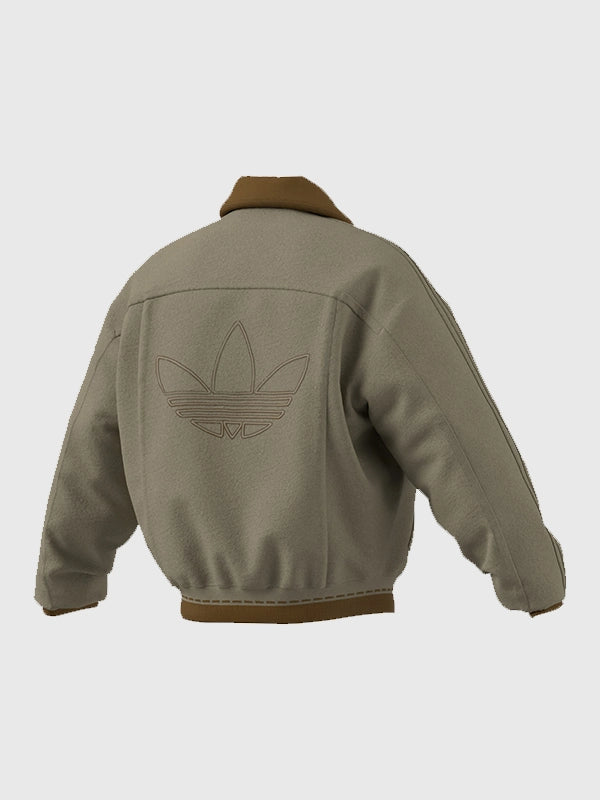 Oversized crafted bomber jacket recreated from the Adidas SS26 Chinese New Year theme for statement wear
