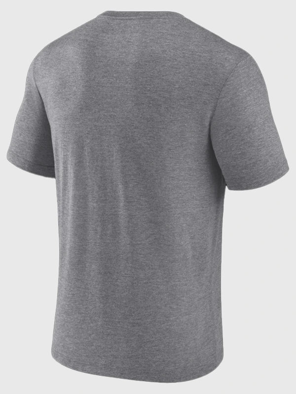 Broncos Country Bud Light graphic crewneck t-shirt recreated in heather gray for Denver Broncos fans