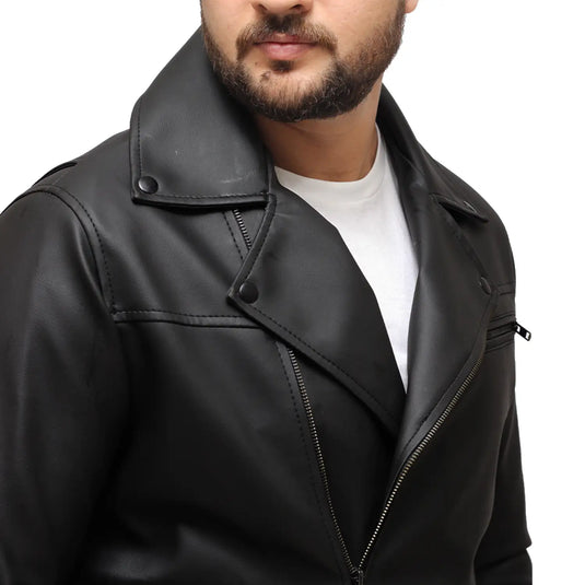 David Black Leather Motorcycle Jacket