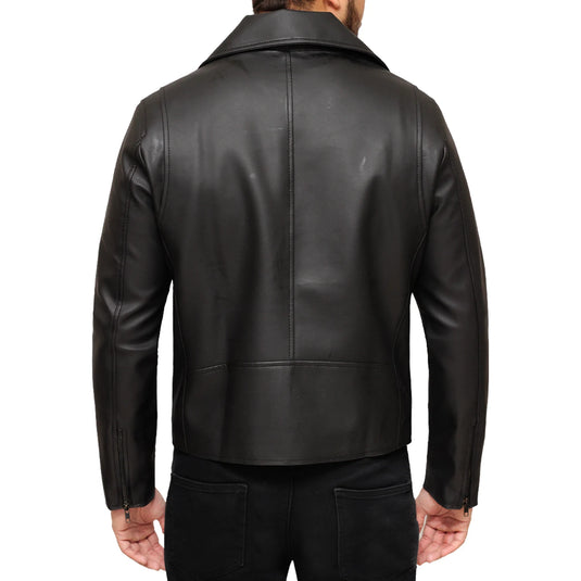 David Black Leather Motorcycle Jacket