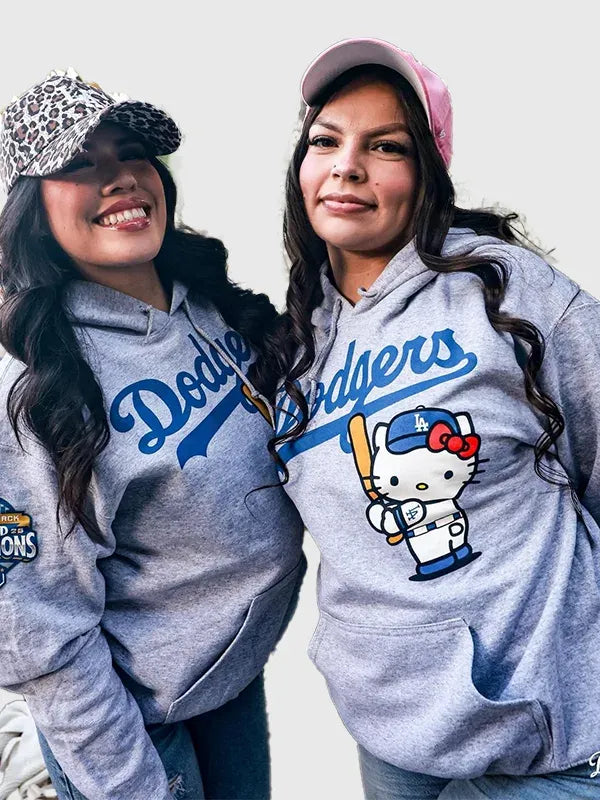 Los Angeles Dodgers Hello Kitty Grey Fleece Pullover Hoodie From Giveaway Night 2026