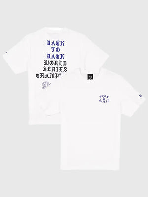Unisex Los Angeles Dodgers New Era x Born x Raised White Champions Old English T-Shirt designed with a classic crewneck fit and standout team-inspired styling