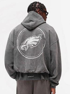 Philadelphia Eagles Pullover Hoodie by Fanatics x Represent with modern silhouette, subtle branding, and cozy casual appeal
